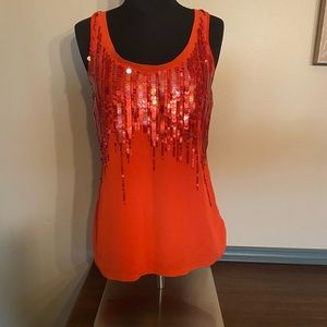 Express orange tank size small